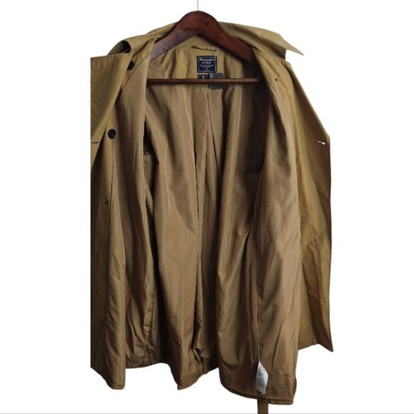 NWT Abercrombie & Fitch Classic Tan Trench Coat Size XL - Picture 12 of 14